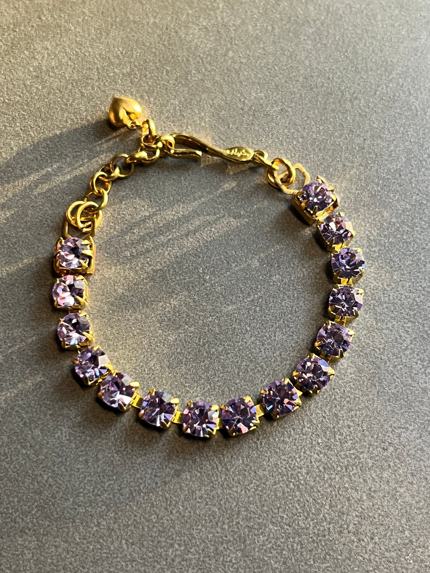 Beautiful Preciosa Amethyst Crystal Chain Bracelet