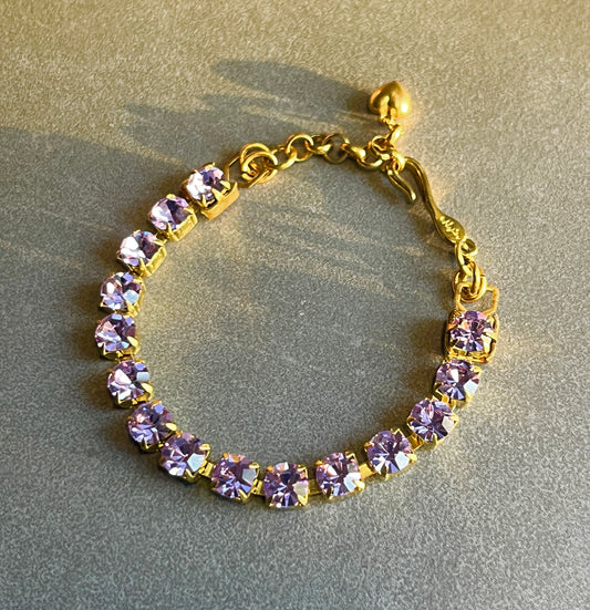 Beautiful Preciosa Amethyst Crystal Chain Bracelet
