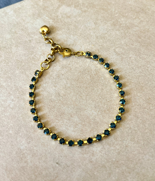 Montana Blue ~ Preciosa Czech Tiny Crystal Tennis Bracelet